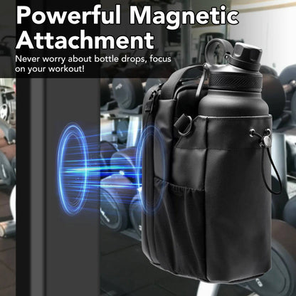 Magnetic Gym Bottle Holder Bag – 2-in-1 Mount & Sling